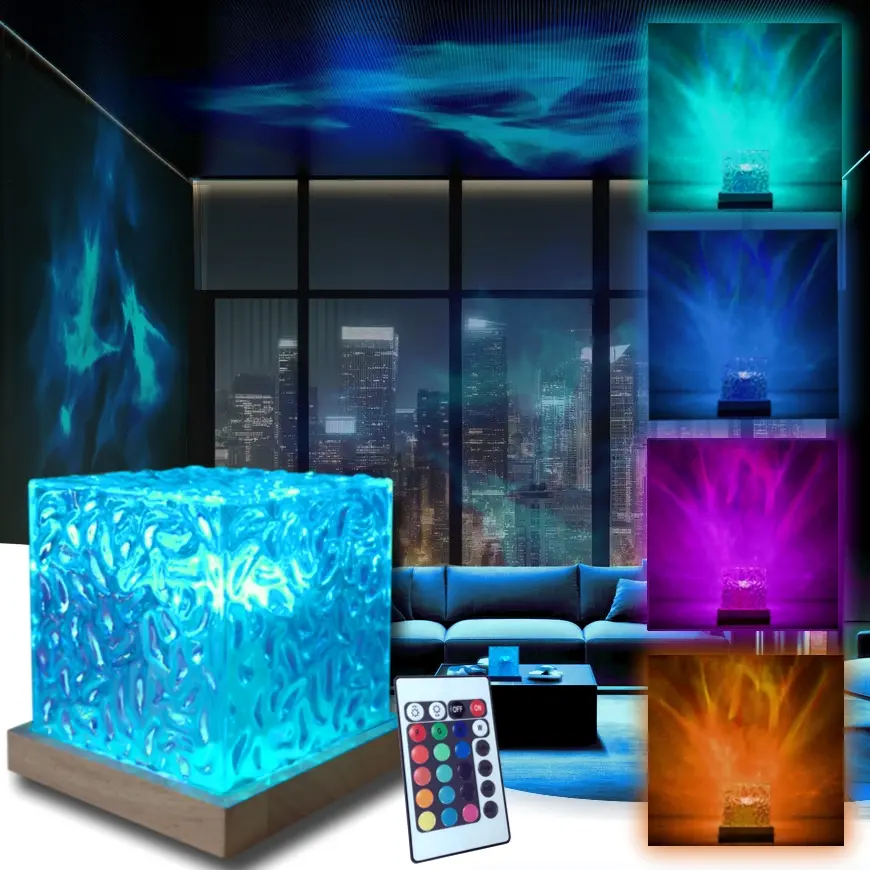 The Vita Cube Ocean Wave Projector Soft Ambient Lighting for Cozy Rooms Mood Lighting