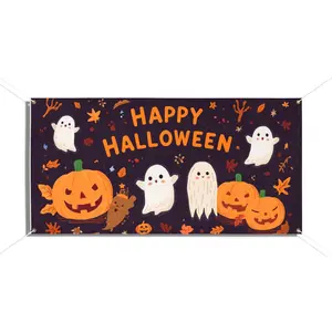 Halloween Vinyl Banners, Spooky Decor, Outdoor Halloween Party Sign, Fall Festival Decorations, Trick or Treat Banner