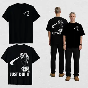 Funny Tiger Woods Mugshot Just Dui Style T-Shirt, Golf Shirt, Novelty Graphic Tee, Unisex Golfing Gift Shirt for Men and Women, 100% premium 230gsm cotton for softness and durability.