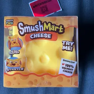 SMUSH MART CHEESE x CRAZY FUN Stress & Sensory Squish Cube Rare