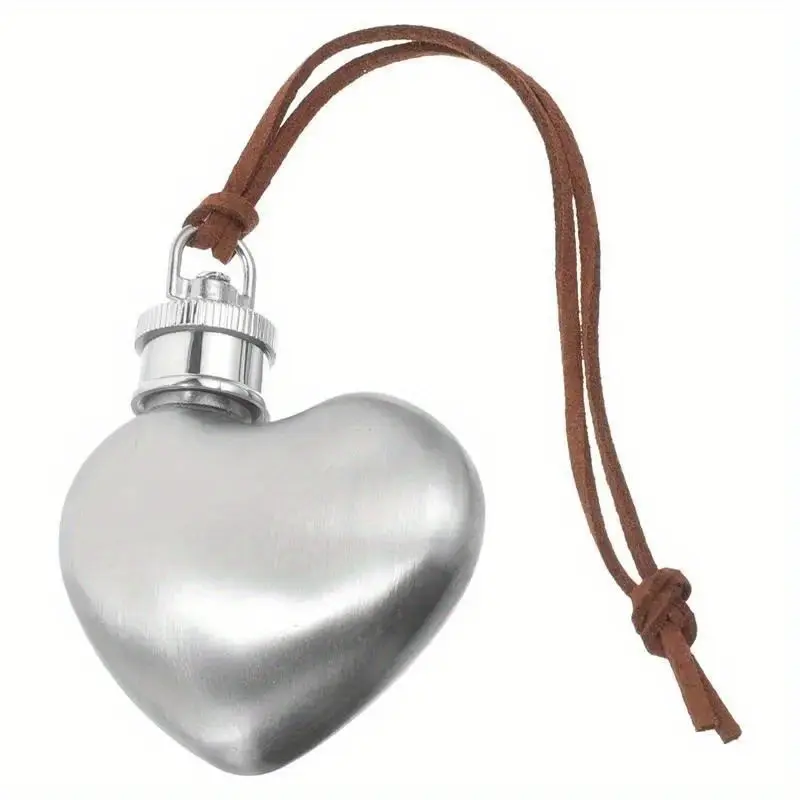 Heart-Shaped Stainless Steel Wine Bottle, Leak-Proof Portable Outdoor Water Bottle, Travel Mini Wine Flask, Compact and Convenient, Drinkware, Containers