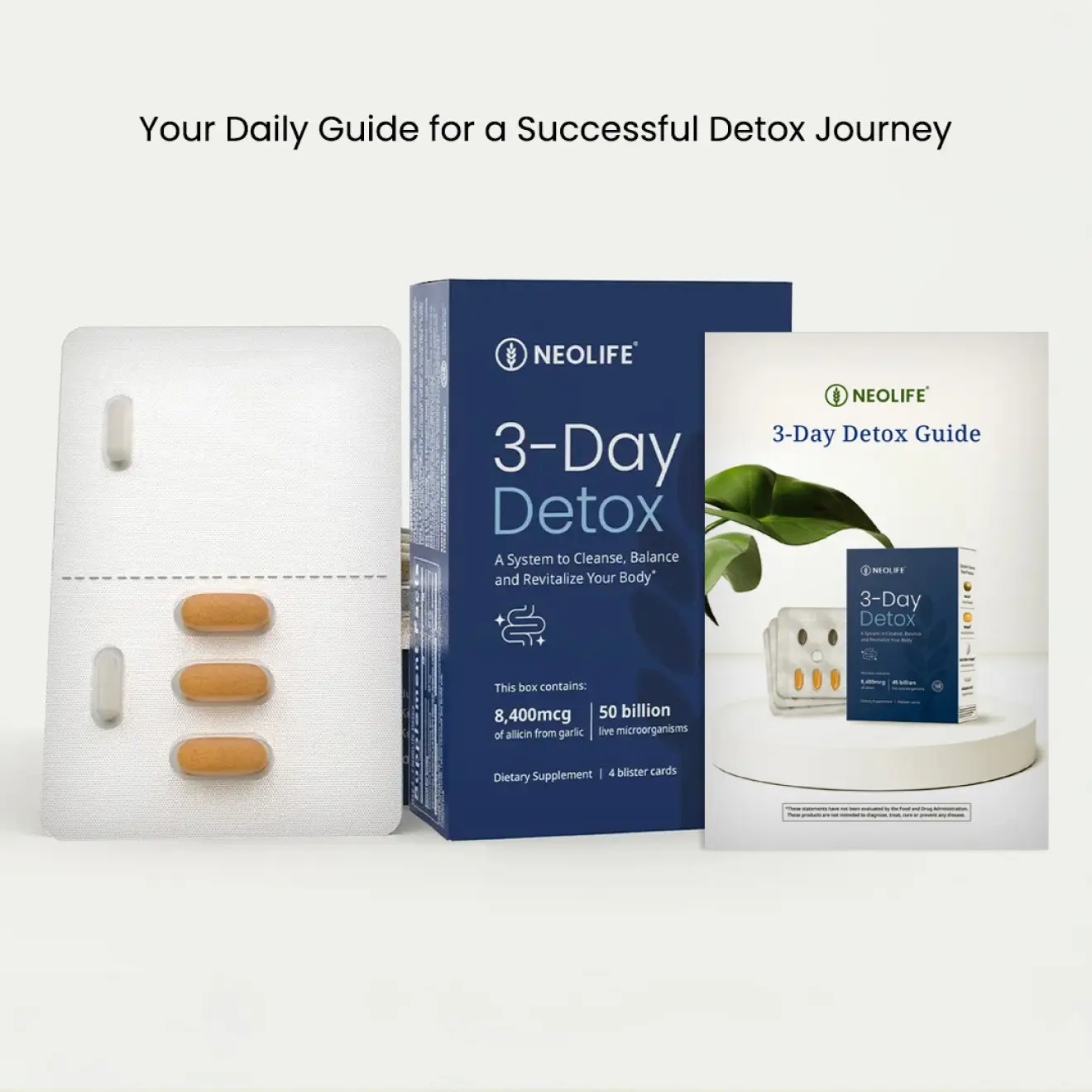 NeoLife 3-Day Detox Dietary Supplement Kit + 5-Day Probiotic Support + Program Guide | Hit Reset On Your Gut Health