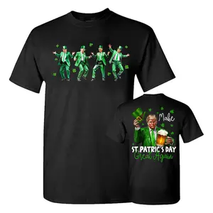 Easter Idea Make St Patrick's Day Great Again Trump Beer Shamrock Shirt, Trump Dance St. Patrick's Day Shirt, Trump 2025 Shirt, Gift For Trump Supporters Menswear Top