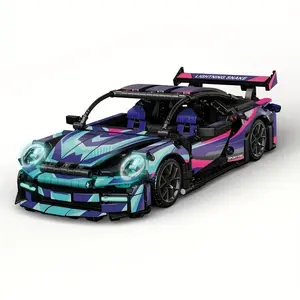 1:14 Tech Stem Building Blocks 911 Super Car, Compatible with 2.4g Radio Remote Kit, Kids Toy for Boys and Girls, Holiday Gift, Christmas Present, Stem Model