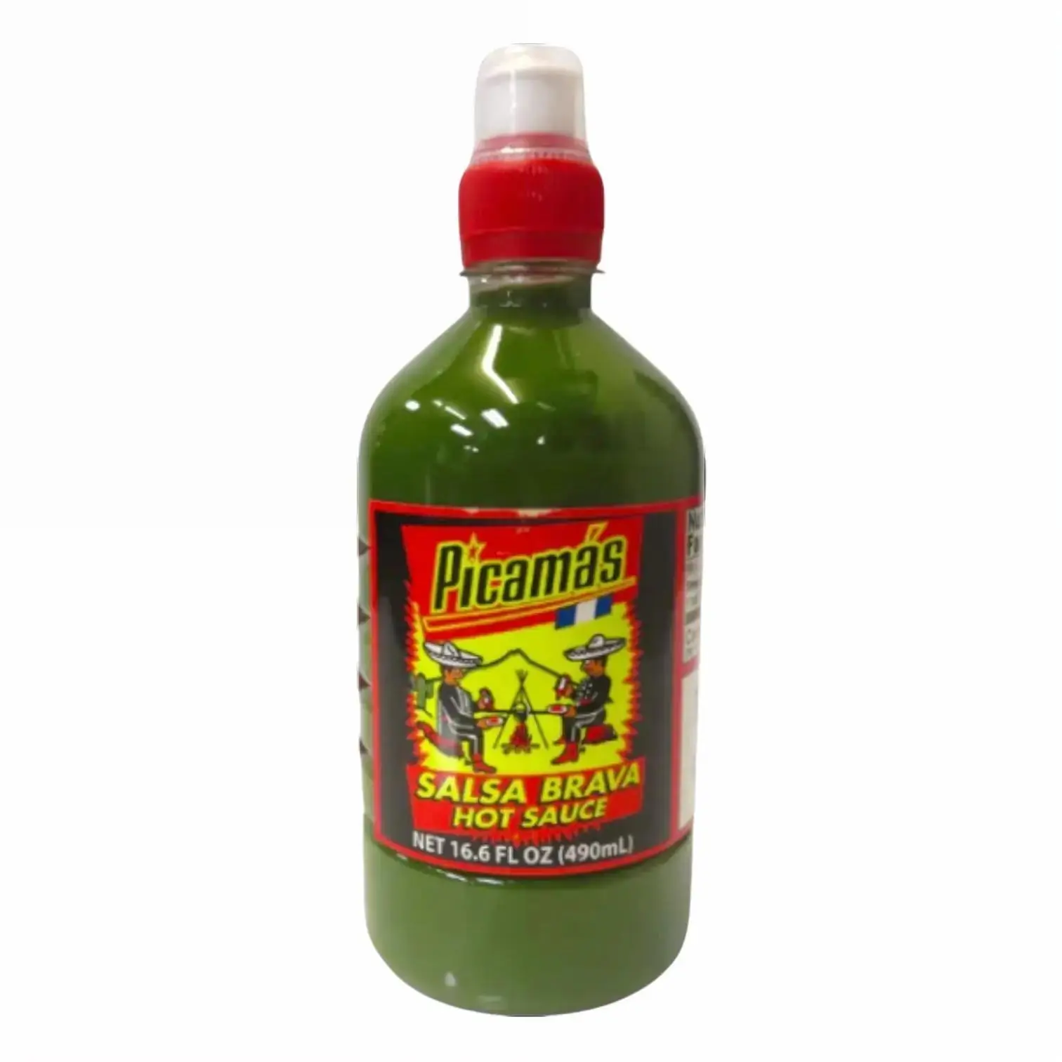 Picamas Verde Jumbo Salsa Brava Hot Sauce 16.6 FL OZ Authentic