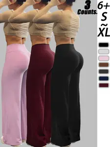 Women's High Waisted Straight Leg Stretch Yoga Pants - Slimming, Comfortable Workout Bottoms for Gym, Running - Training Leggings Sportswear, Stretch Pants