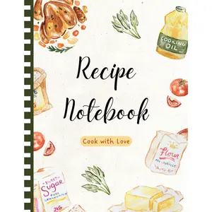 Cook With Love Recipe Notebook for Cooking Enthusiasts