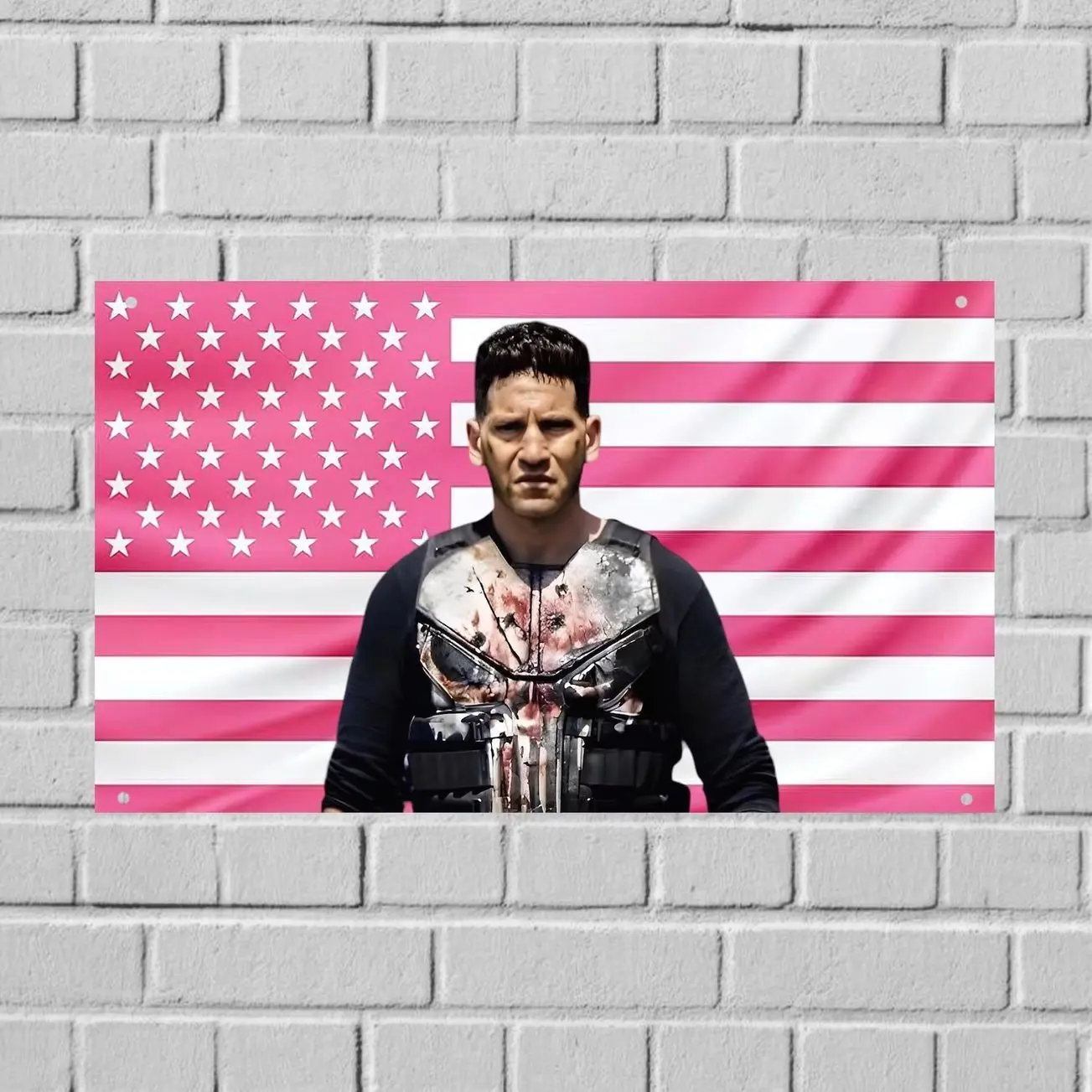 3 ops Punisher US Wall Tapestry Flag, Frank Castle Bedroom Decor, Hero Fan Banner