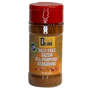 Bodega Flava Latin Seasonings Natural Salt-Free Puerto Rican Sazón Seasoning, No MSG, 4 oz jar Flavor Spice Garlic Taffy