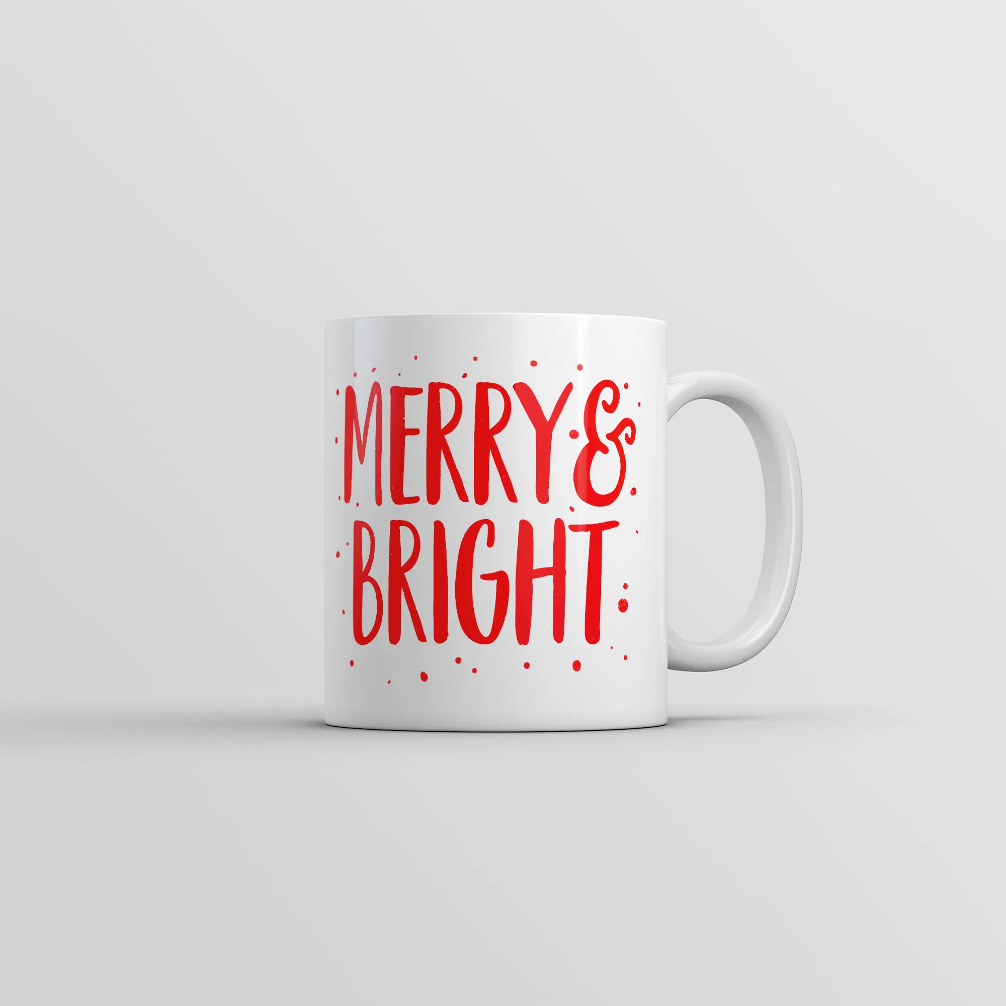 Merry And Bright Mug Funny Sarcastic Christmas Themed Coffee Cup - 11oz Funny Coffee Mugs Ceramic Printed Drinkware Cup