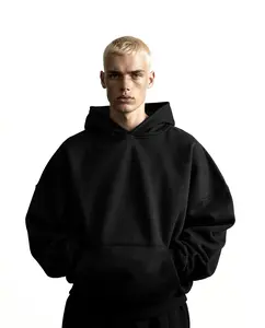 Y27 - Heavy Boxy Organic Hoodie — Midnight Black [520 GSM]