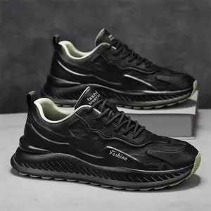 GGOR Men's Height Increase Sneakers with Thick Platform Sole - Upper & Sole, Cushioning Suitable for Running, Gym, Casual Wear - Low-Top Lace-Up Lift Shoes for, Height Boosters