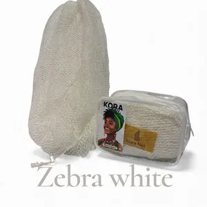 KORA NET’s Zebra White is an Authentic African Exfoliating Net Sponge for Gentle Skin Care
