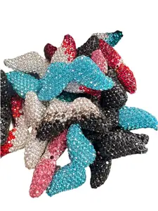 R111 (1PC)- Choose Your Color- 31mm High Quality Clay Rhinestone Angel Wings Bead