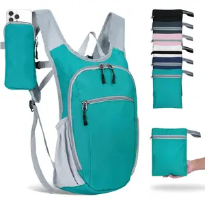Backpack 10L/15L Small Daypack Lightweight Packable Travel Foldable Water Resistan for Women Men (Lake Green, 10L)