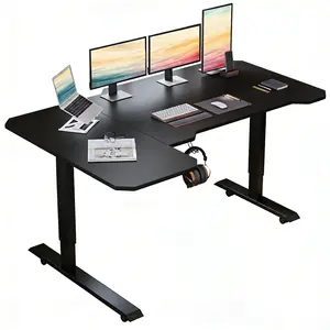 L-Shaped 59" Height Adjustable Electric Standing Desk