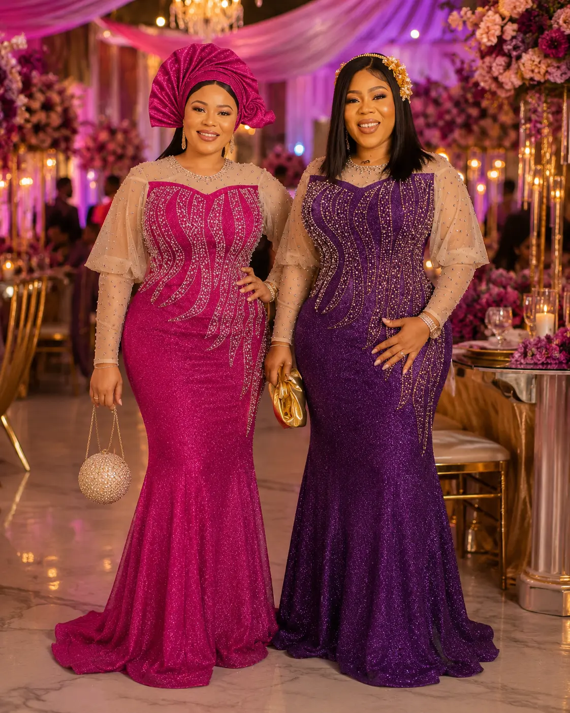 Plus Size Pink Embellished Mermaid Dress for Party Mother of The Bride Gown Wedding Guest Cocktail Reception Formal Evening Outfit