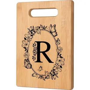 Cutting Board, for Wedding Gifts for Couple, Monogrammed Birthday Gift for Sister Friend, Gift for Birthday Anniversary Housewarming(Letter R)
