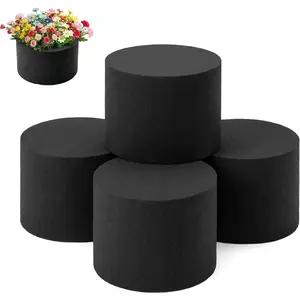 Floral  Round Blocks,Black Flower  Round for Artificial & Dried , Dry Floral Foams Styrofoam for Artificial  (4Pack,3")