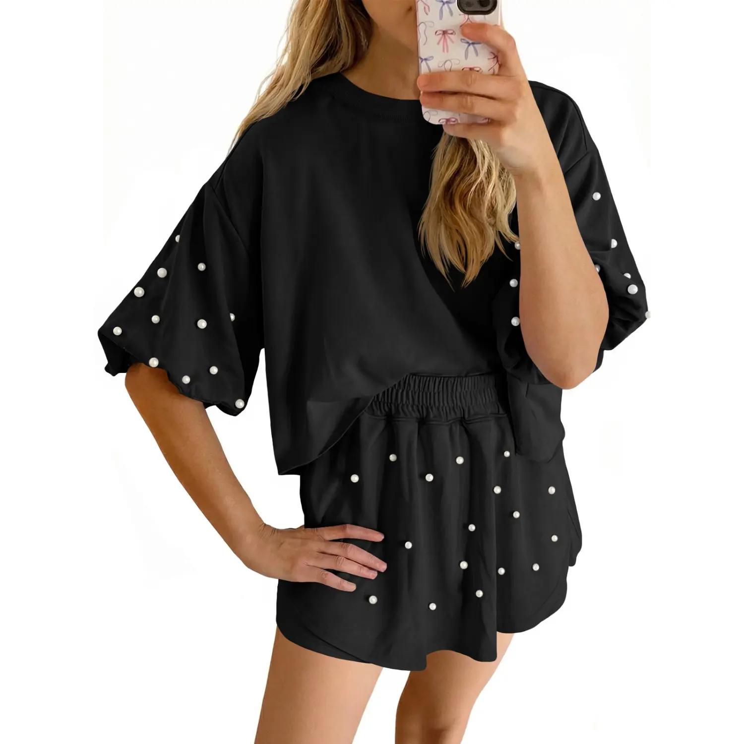 NEW Black-Puff sleeve