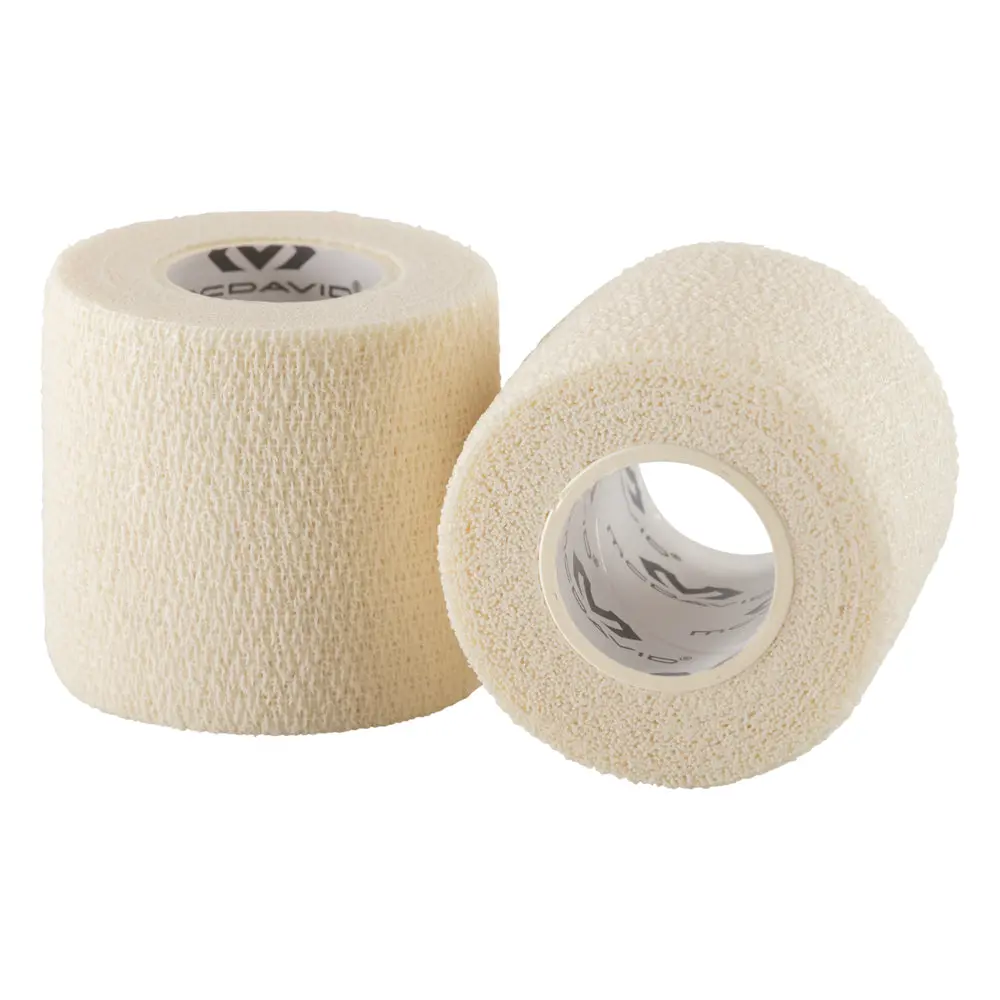 MCDAVID Self-Stick Tape 2-Pack - 2 Inches Wide, 90% Cotton/10% Latex, Non-Irritating Underwrap for Muscle Support & Bandage Securing