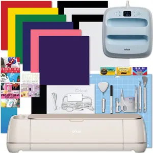 Cricut Maker 4 Cutting Machine with EasyPress 3 Heat Press and Materials Bundle