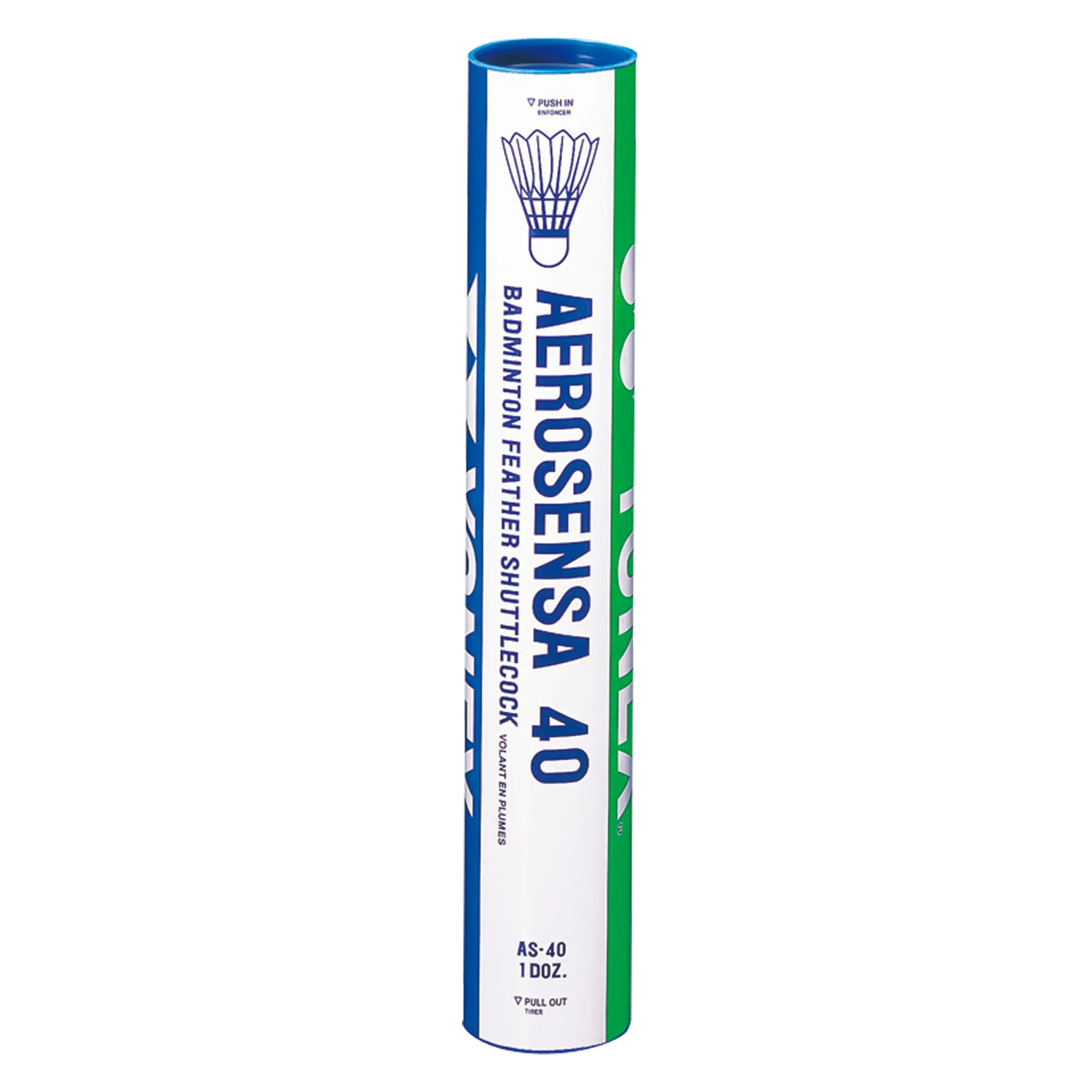Yonex Aerosensa 40 AS-40 Goose Feather Shuttlecocks - 1 tube 12 pcs - Ống Cầu Lông Yonex AS-40