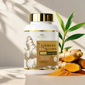 Dr. CROWN Turmeric Curcumin Supplement 1500mg with 95% Curcuminoids, Black Pepper & MCT Oil - 120 Capsules