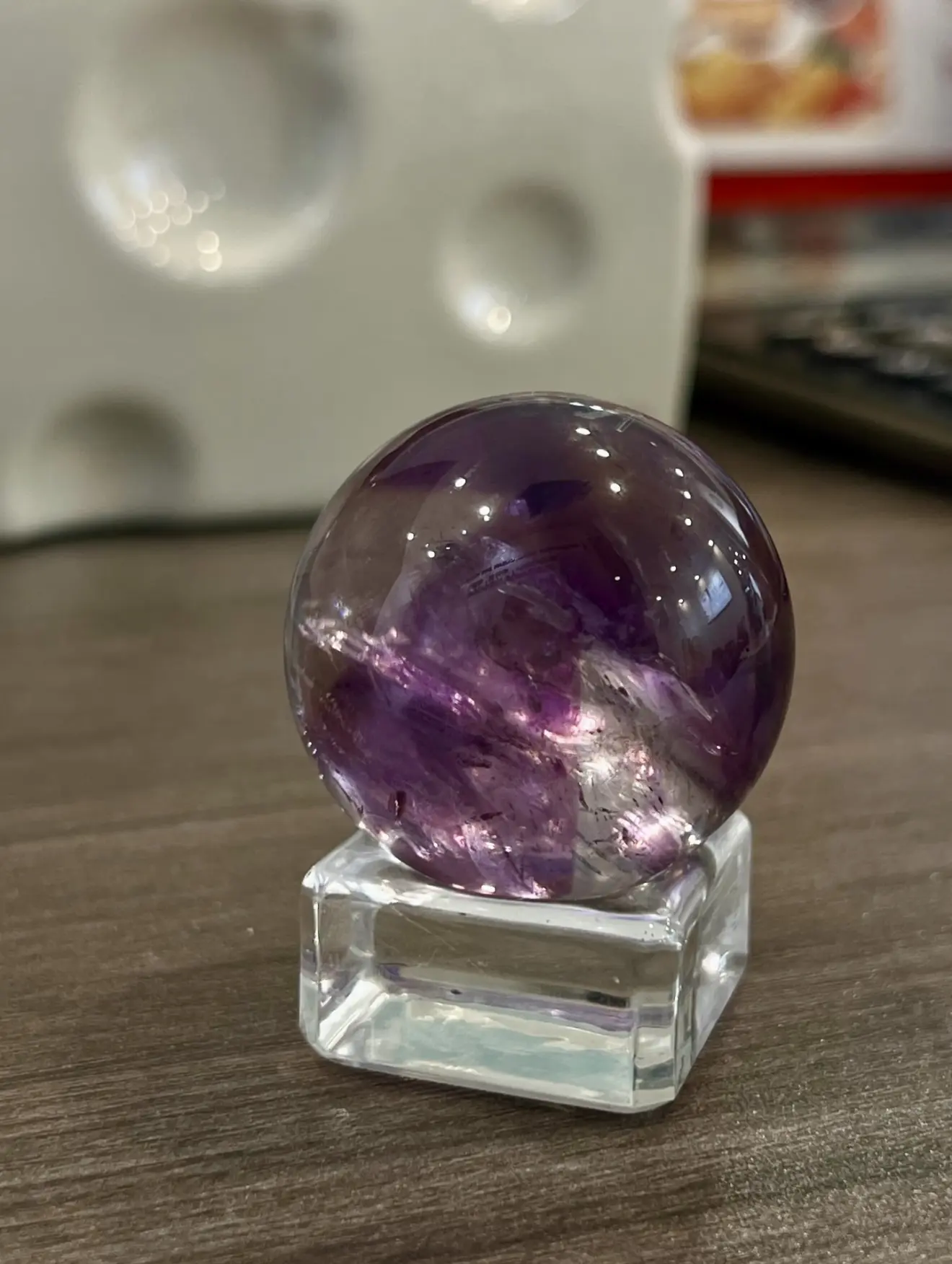 Amethyst Sphere Crystal Ball Natural Healing Crystal
