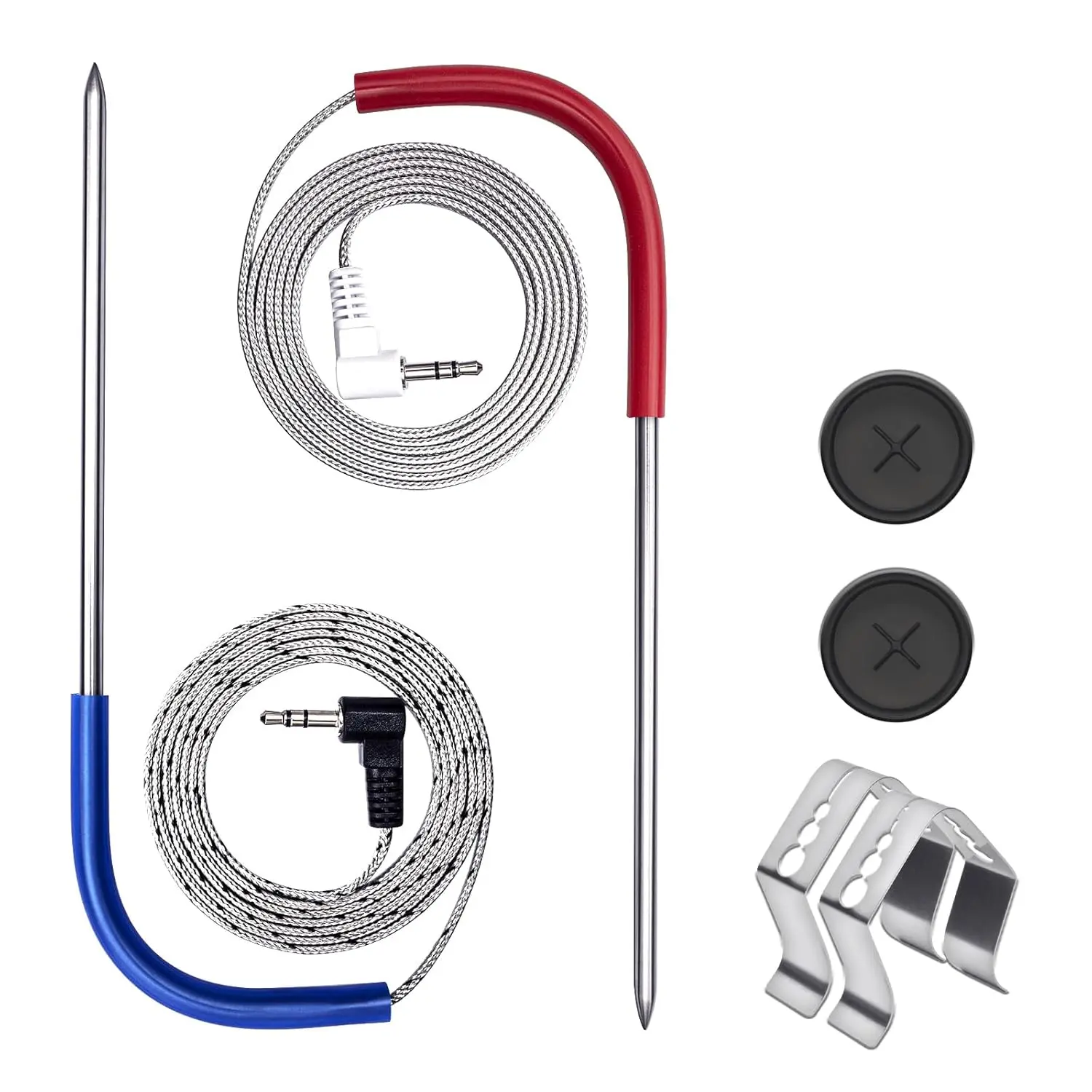 2-Pack Meat Probe for Traeger Pellet Grill, Temperature Probes Replacement Parts 3.5mm Plug   Temp Accessories