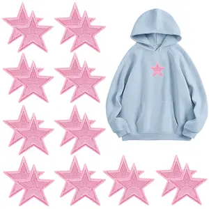 20pcs Star Embroidery Patches, Unisex Denim Clothing Shoes Hats Decor, Fashion Accessories for DIY Projects