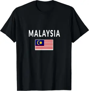 100%cotton Malaysia T-shirt Malaysian Tee Flag souvenir Kuala Lumpur T-Shirt