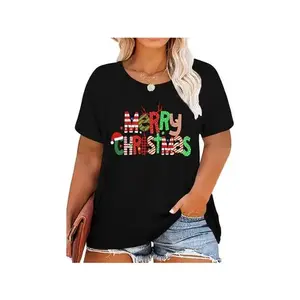 Celebrate Holiday Season with Stylish PlusSize Women S Christmas Shirt Featuring Leopard Plaid Tree Print