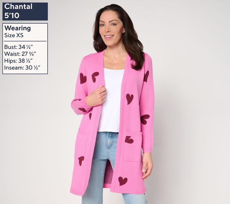 Mally Roncal Novelty Long Sleeve Cardigan