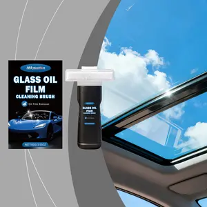 Hikmarion Car Glass Oil Film Remover Windshield Cleaning Tool Clear Vision for Front & Side Windows Easy Use Spray & Wipe Formula