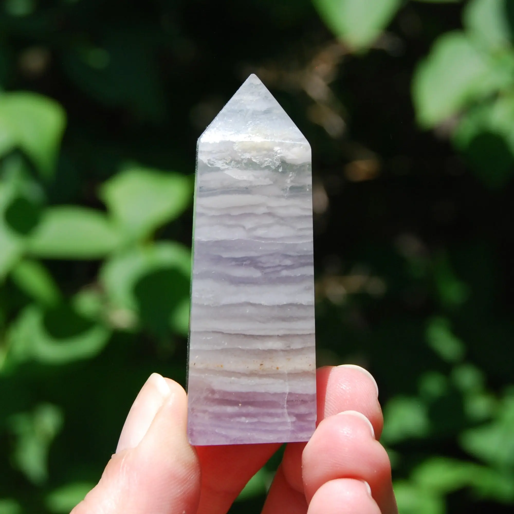 2.4in 55g Lavender Fluorite Crystal Tower