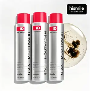 3 Pack Hismile iD Stain Whitening Mouthwash for White Teeth HH, Freshens Breath with Essential Oils 237ml Daily