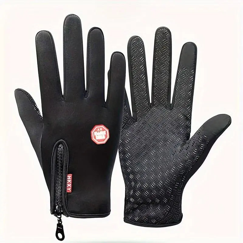 Outdoor Full-Finger Sports Gloves for Men - Anti-Slip, Waterproof, Casual, Lightweight, Grip Textures for Sports, Travel Use