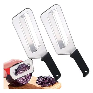1pc Stainless Steel Peeler Knife, Dual-Blade Vegetable Slicer, Carrot Cutter, Sugar Cane Knife, Ergonomic Handle, Food Prep Tool, Vegetable Peelers For Kitchen