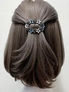 Women's Elegant Flower Design Decor Hair Clip for Hairstyles, Exquisite Trendy Metal Hair Clip, Fashion Retro Hair Accessories for Women & Girls, Flower Hair Clips