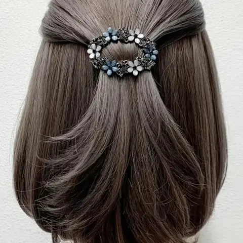 Women's Elegant Flower Design Decor Hair Clip for Hairstyles, Exquisite Trendy Metal Hair Clip, Fashion Retro Hair Accessories for Women & Girls, Flower Hair Clips, Decorative Hair Clips