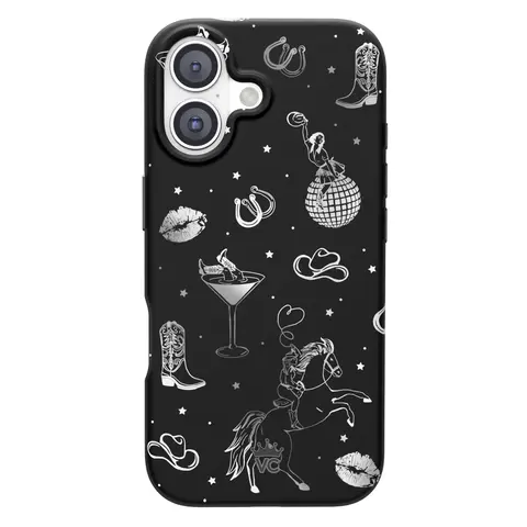 Velvet Caviar Disco Cowgirl Magnetic Polycarbonate-TPU iPhone Case - MagSafe-Compatible, Shockproof, Scratch-Resistant Protection Casing, Drop-Tested Customizable Mobile Phone Accessories