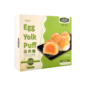 IJEAN Mung Bean Lava Custard Mooncake with Mochi, 240g - Soft & Chewy Traditional Chinese Pastry