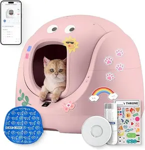 CATLINK Self-Cleaning Litter Box, Pinch-Free Safety Protection Automatic Litter Box for Multiple Cat, Fat, Short-Legged, Kitten, Senior, Disabled, Suitable for New Cat Parent/Traveler/Beginner，TikTokShopBacktoSchool