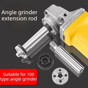 3-piece set angle grinder connecting rod, hand extension rod, 100-type saw blade/grinding wheel; multifunctional grinding shaft long connector adapter