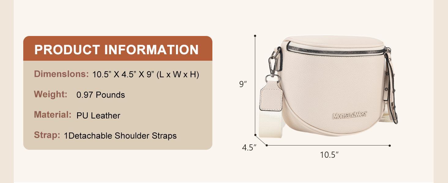 Montana West Large Fanny Pack Crossbody Sling Bags with Adjustable Strap and Coin Purse