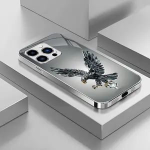 Suitable for [iPhone 13 Pro] Light luxury crystal eagle pattern and scorpion glass electroplated mobile phone case, exquisite and gorgeous 995