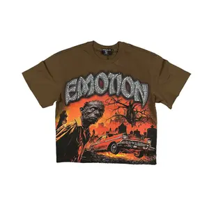 Mixed Emotion Brown “Apocalypse” NoRhinestone Tee – Vintage Oversized Streetwear T-Shirt, Heavy Cotton Unisex Graphic Top 2026