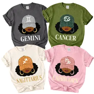 [Full 12 Zodiac T-Shirt] Zodiac Sign Graphic T-Shirt for Women, Astrology Shirt Collection, Cute Horoscope Tee, Celestial Birthday Gift, Trendy Star Sign Graphic Top