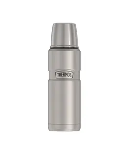 THERMOS Stainless King Vacuum-Insulated Compact Bottle, 16 Ounce, Matte Steel